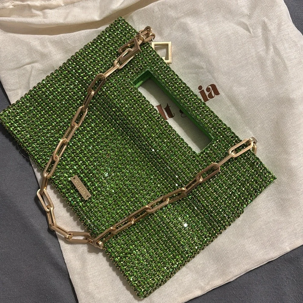 Cult Gaia Green Beaded Shoulder Bag - Picture 9 of 11
